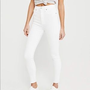 Abercrombie White High Rise Jeans